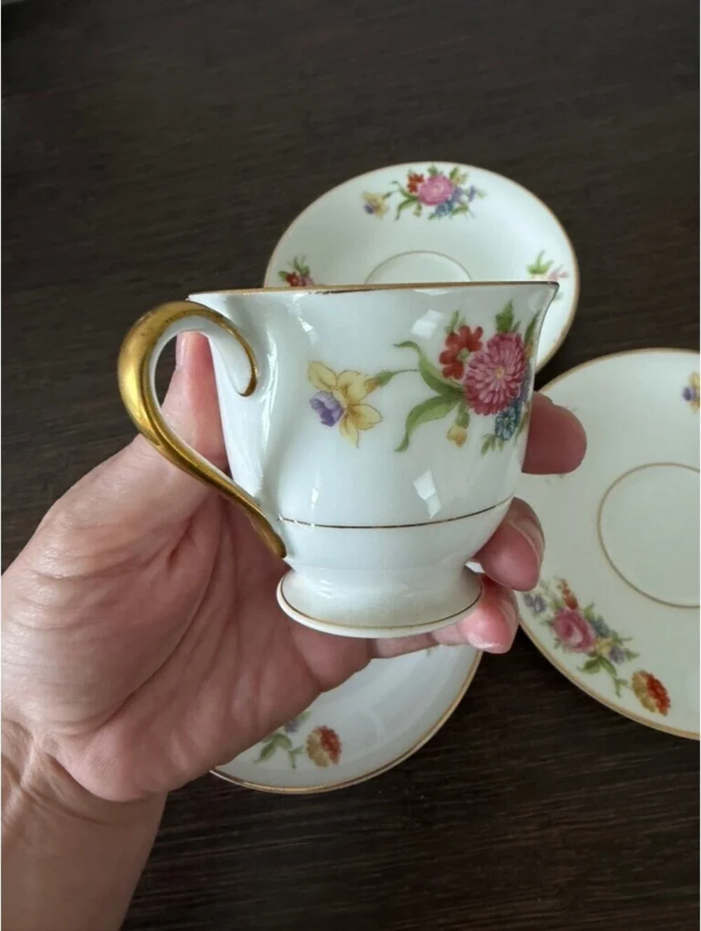 Vintage Fine China 1 Teacup & 3 Saucers - Noritake Japan